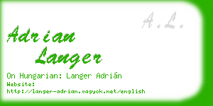 adrian langer business card